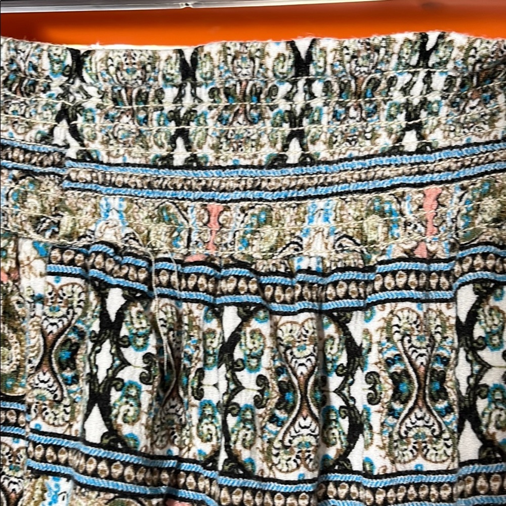 Black Smocked Ruffled Midi Skirt for Casual Wear - Picture 2 of 7